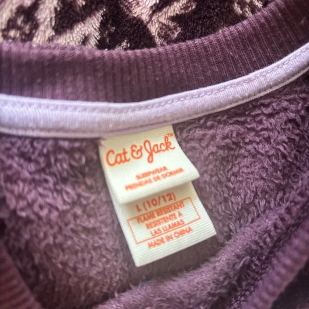 Cat & Jack Purple bow Kids Pajama Set